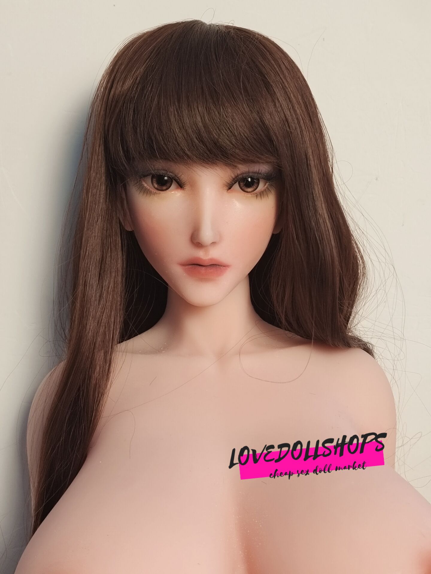 ElsaBabe 102cm long hair red dress anime silicone sex doll Uehara Chiho