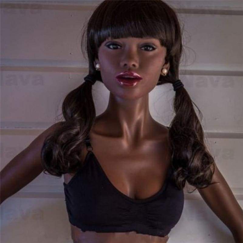 155cm ( 5.08ft ) Flat Breast Black WM Sex Doll Viola - lovedollshop