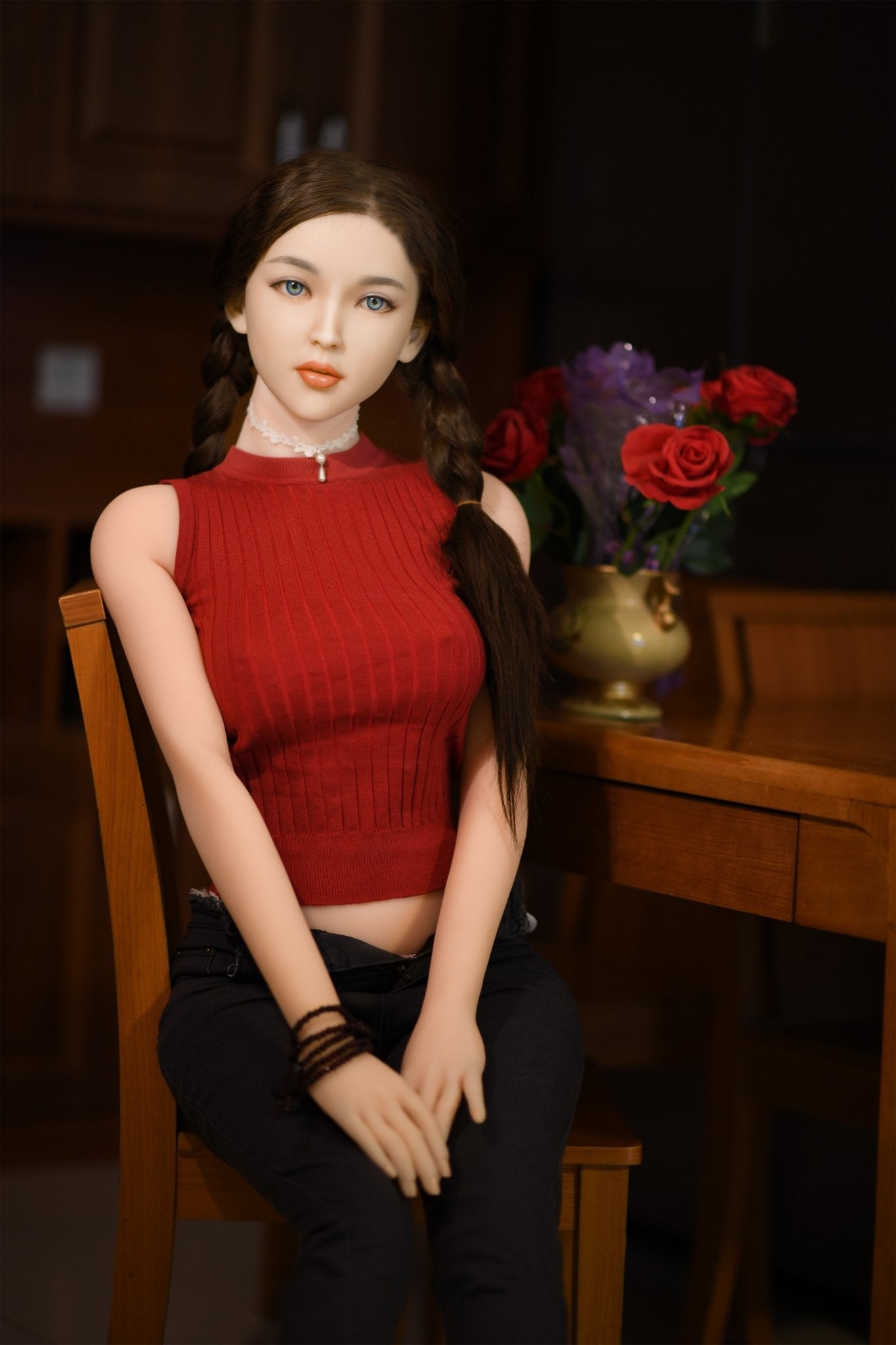 6YE170cm Premium body Silicone head big breast shy sex doll Belinda - lovedollshop