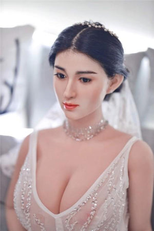 Asian silicone head realistic wedding big breast sex doll – Alesre - lovedollshops.com