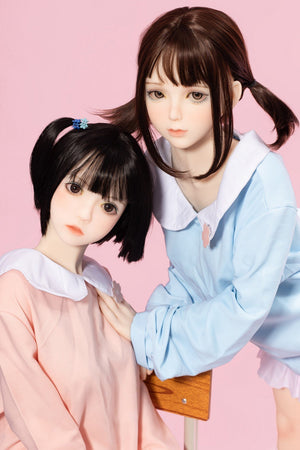 Bezlya Doll 145cm Twins Small Chest Lolita Love Doll- Peach & Ruri - lovedollshops.com