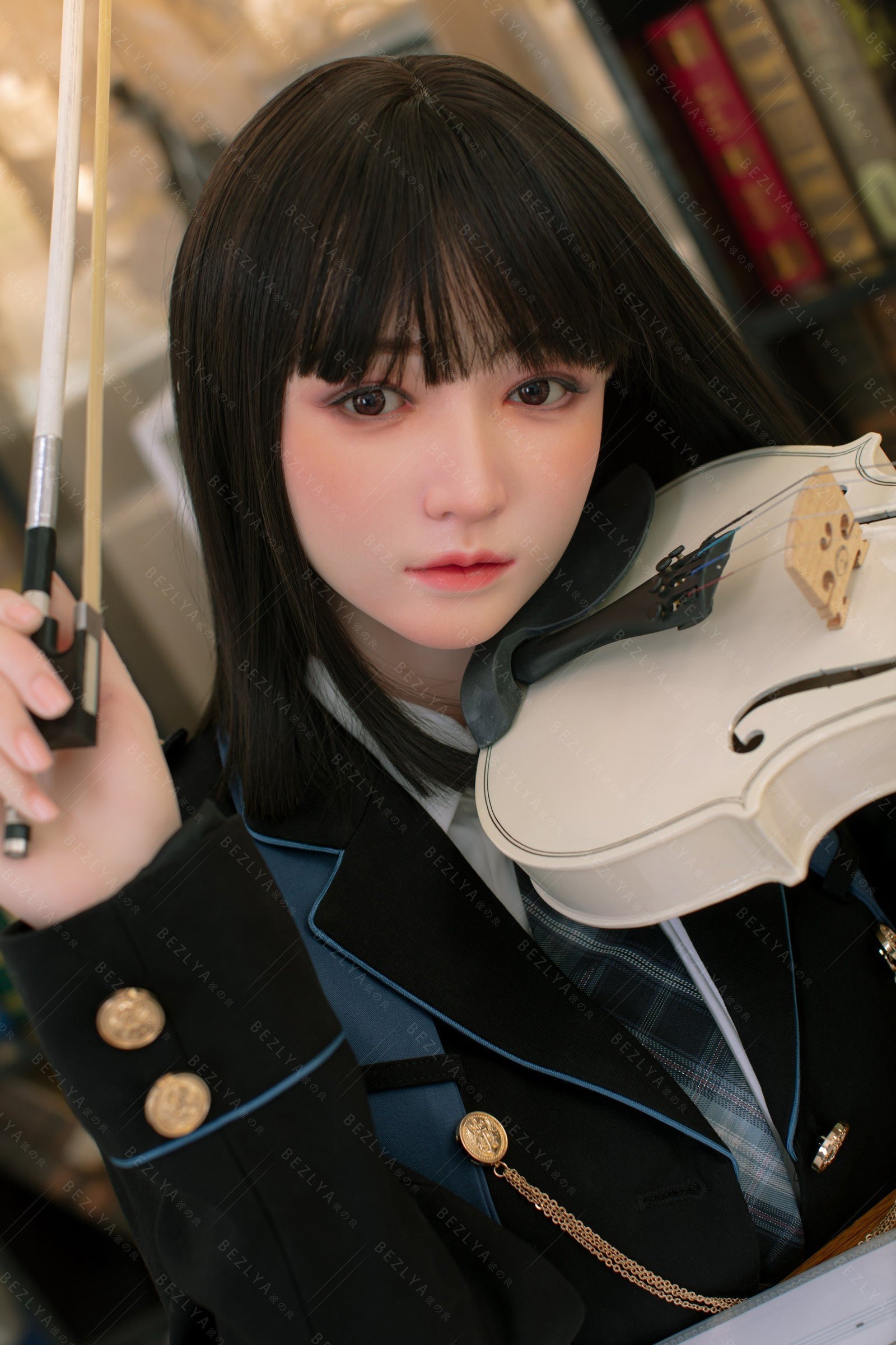 Bezlya Doll 160CM B Cup School Girl Costume Silicone Sex Doll 2.1 - JieGeng - lovedollshops.com