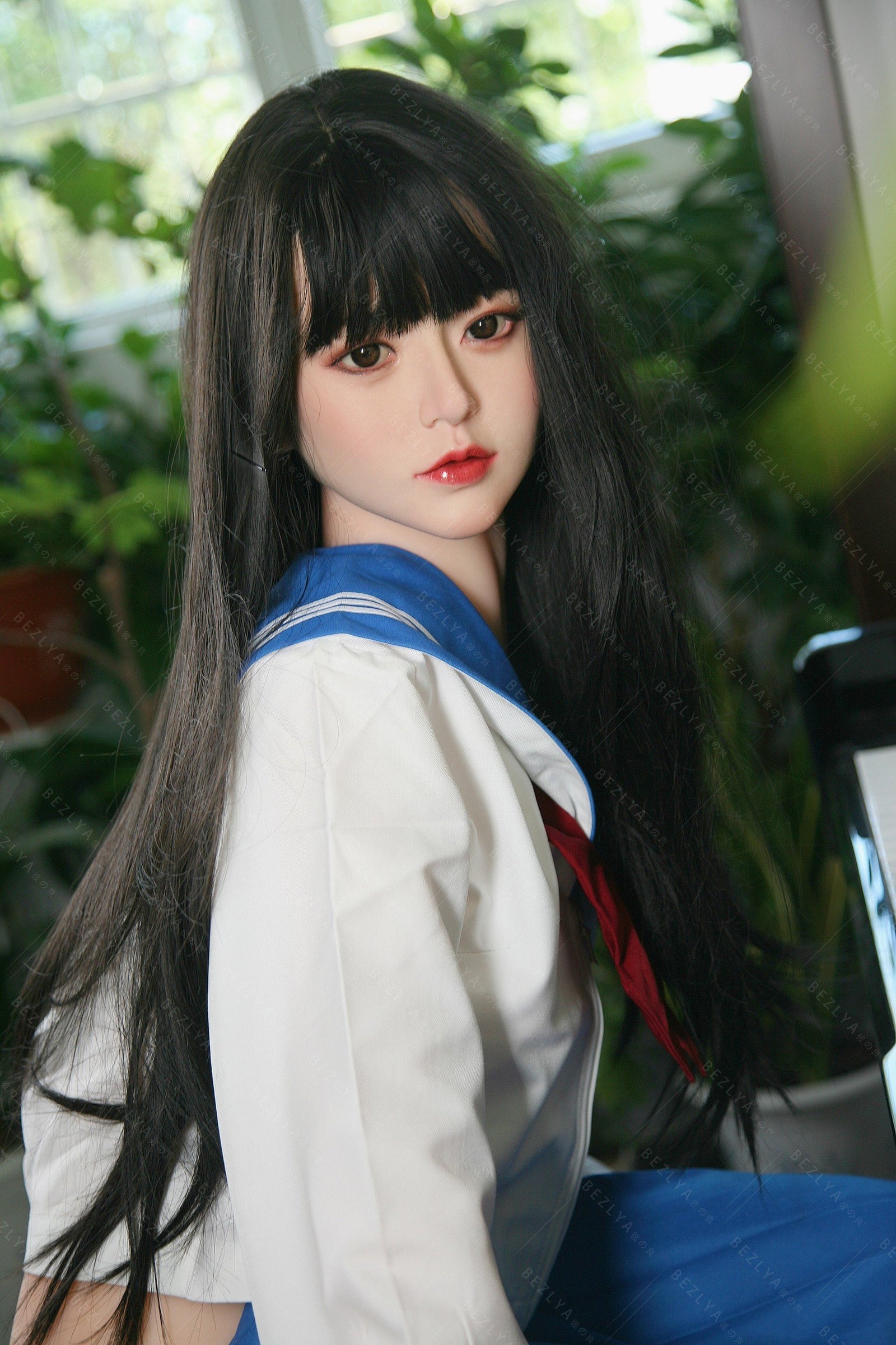 Bezlya Doll 163CM A Cup JK Costume Silicone Head TPE Sex Doll 2.0 - HaiTang - lovedollshops.com