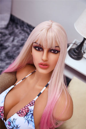 Irontech 90cm Torso Big Breasts European and American Faces White Haired Red Hair Sex Doll Anya - lovedollshops.com