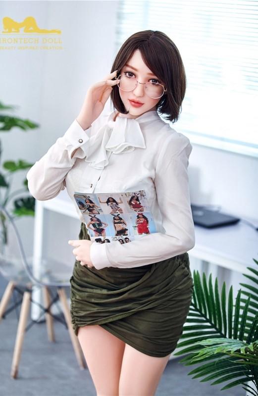 Irontech159cm Big Breast Office Lady Rounded Sex Doll-Heriy - lovedollshops.com