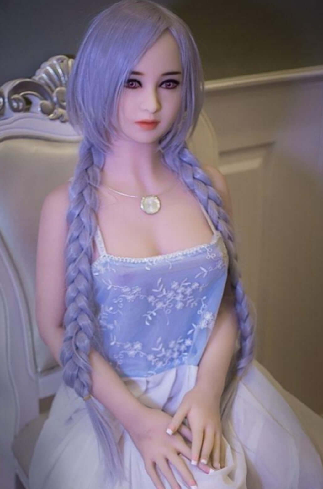Japan 158CM simulation anime purple pupil purple hair fantasy sex doll Huanyan | lovedollshops