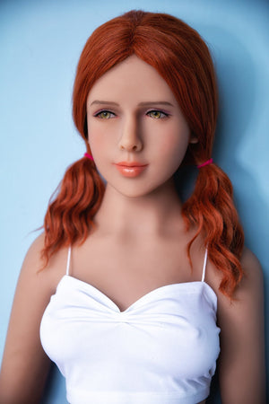 Jarliet European and American faces 157cm B cup orange red hair color small eyes small eyes sex doll -Vivien - lovedollshops.com