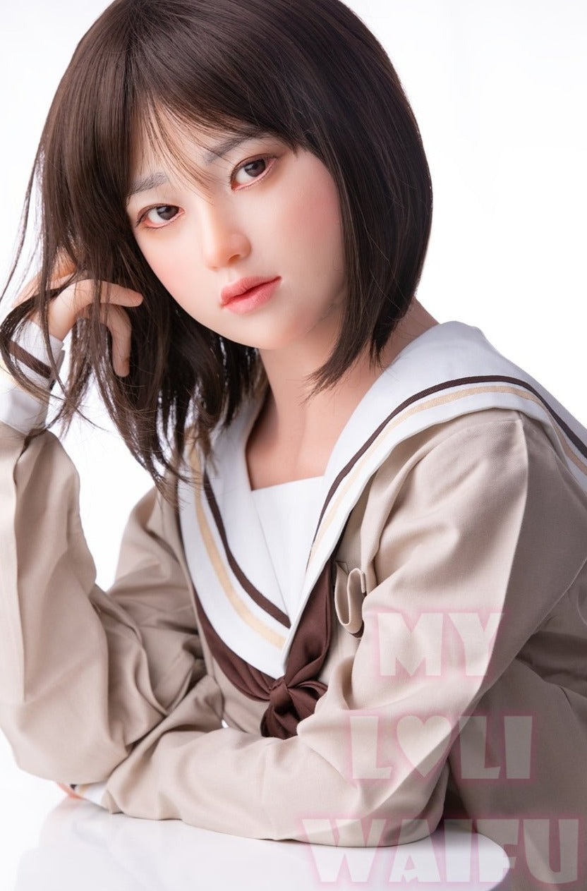 MyLoliWife 145cm A Cup Silicone Head&Tpe Body Sex Doll-Akari - lovedollshops.com