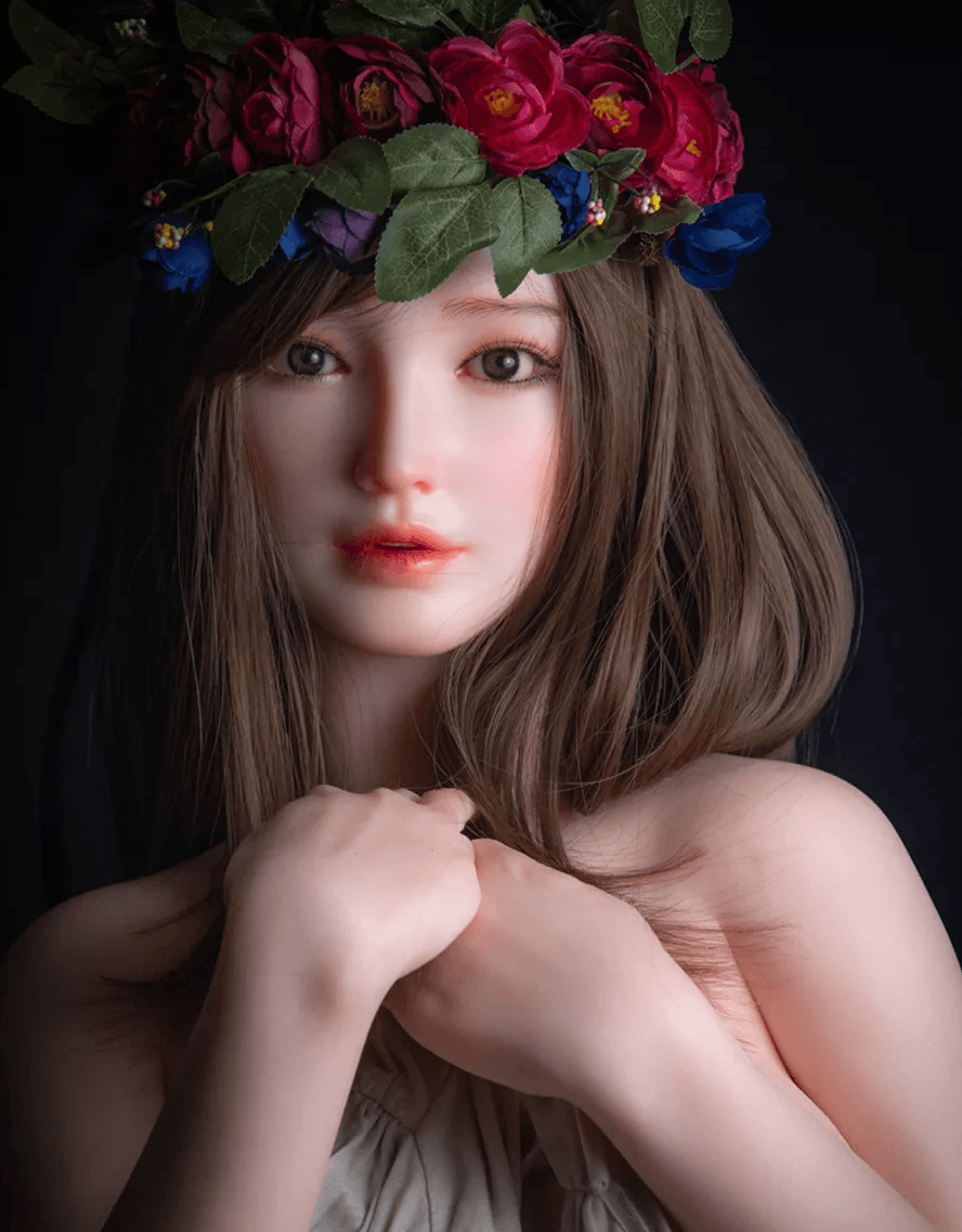 Realistic makeup silicone love sex doll head for sale (only head) -Cici - lovedollshops.com