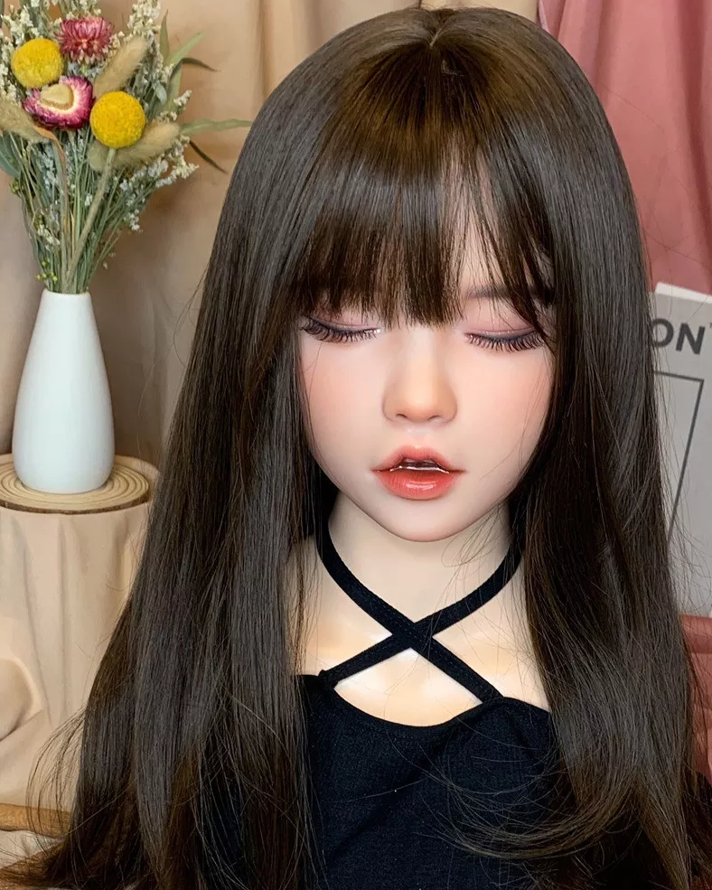Realistic makeup tpe love sex doll head for sale (only head) -Yiyi - lovedollshops.com