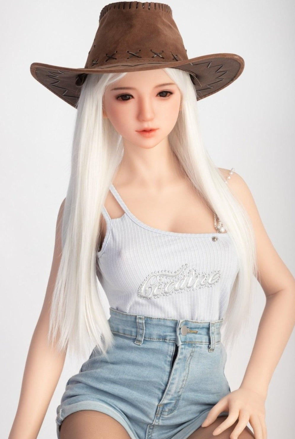 Sanhui 145cm samall boobs (24kg) silicone sex doll-Xiaomeng - lovedollshops.com