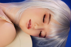 Sanhui 158cm close eyes silicone big boobs sliver hair sex doll-Yinling - lovedollshops.com