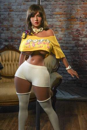 YL 153CM Burnett Caucasian Big Boobs Big Booty TPE Sex Doll Giuliana - lovedollshops.com